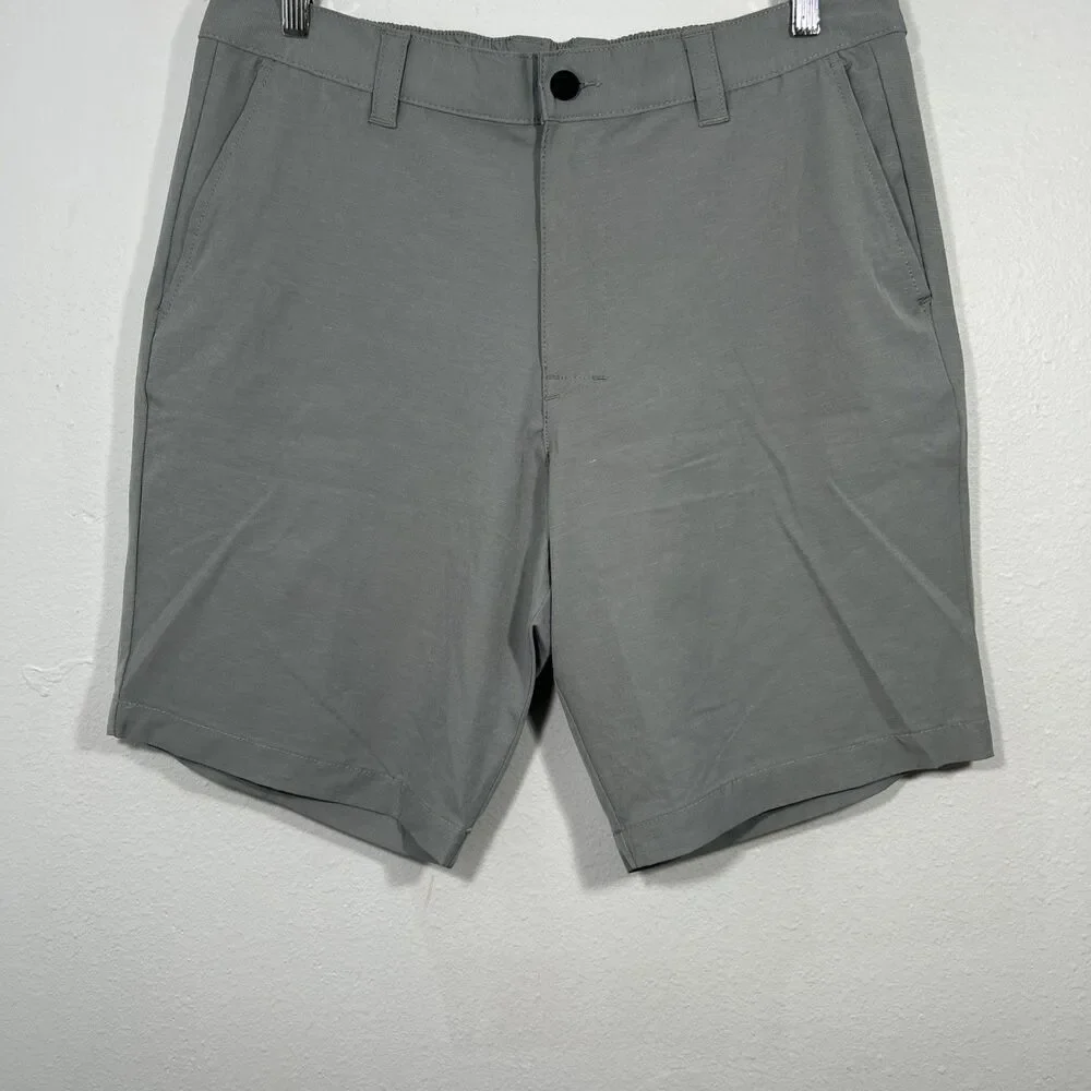 Banana Republic Shorts Mens 36 Green Performance‎ Flat Front Preppy Smart Casual